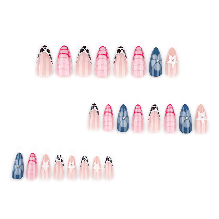 Artistic stiletto nails with unique 3D design Kalsten