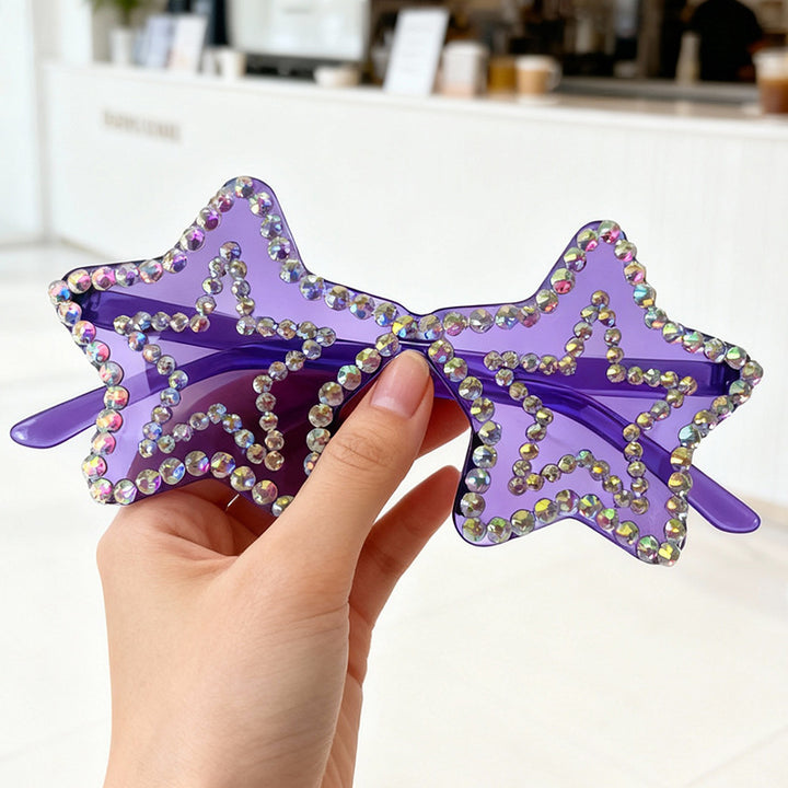 Star-Shaped Rhinestone Sunglasses Kalsten