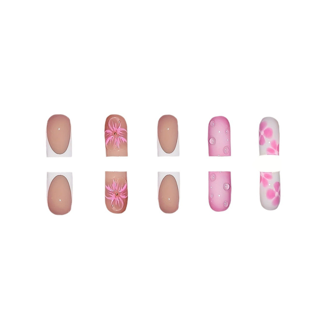 Artistic Floral Nail Art Extensions Kalsten