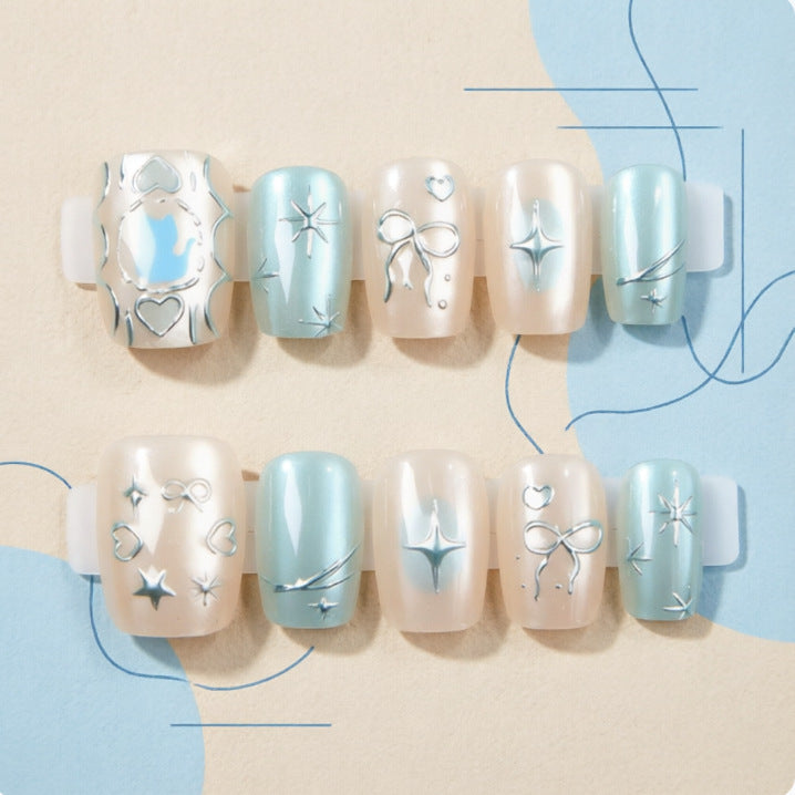 Artificial nails with elegant star design Kalsten