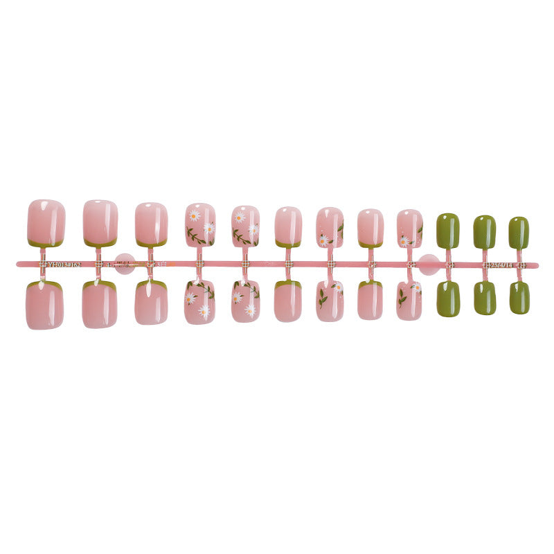Decorative Press-On Nail Art Set with Botanical Accents kalsten