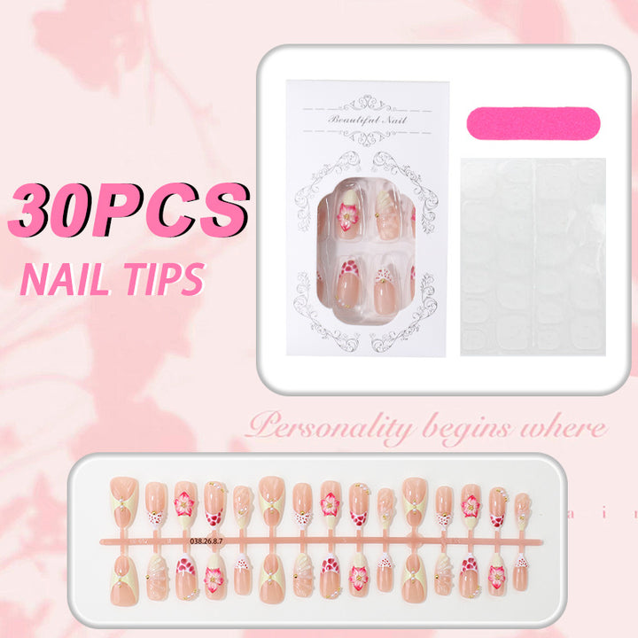 Floral Design Premium Press-On Nail Tips Kalsten