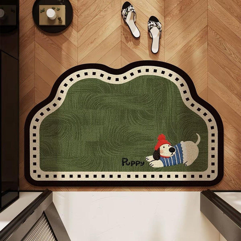 Playful Dog-Themed Bath Mat