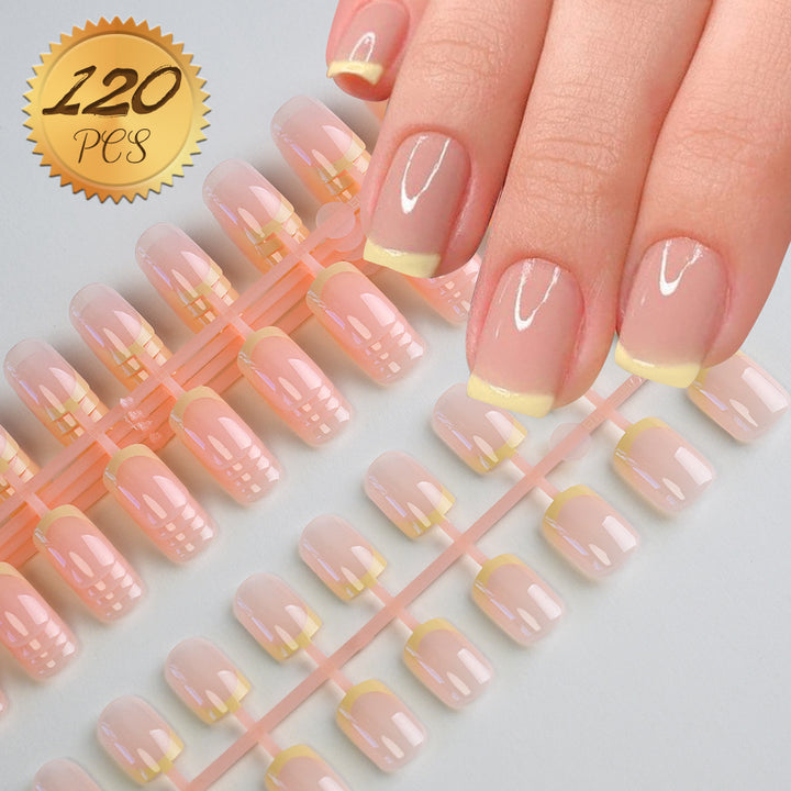 Decorative French Tip Press-On Nail Set Kalsten