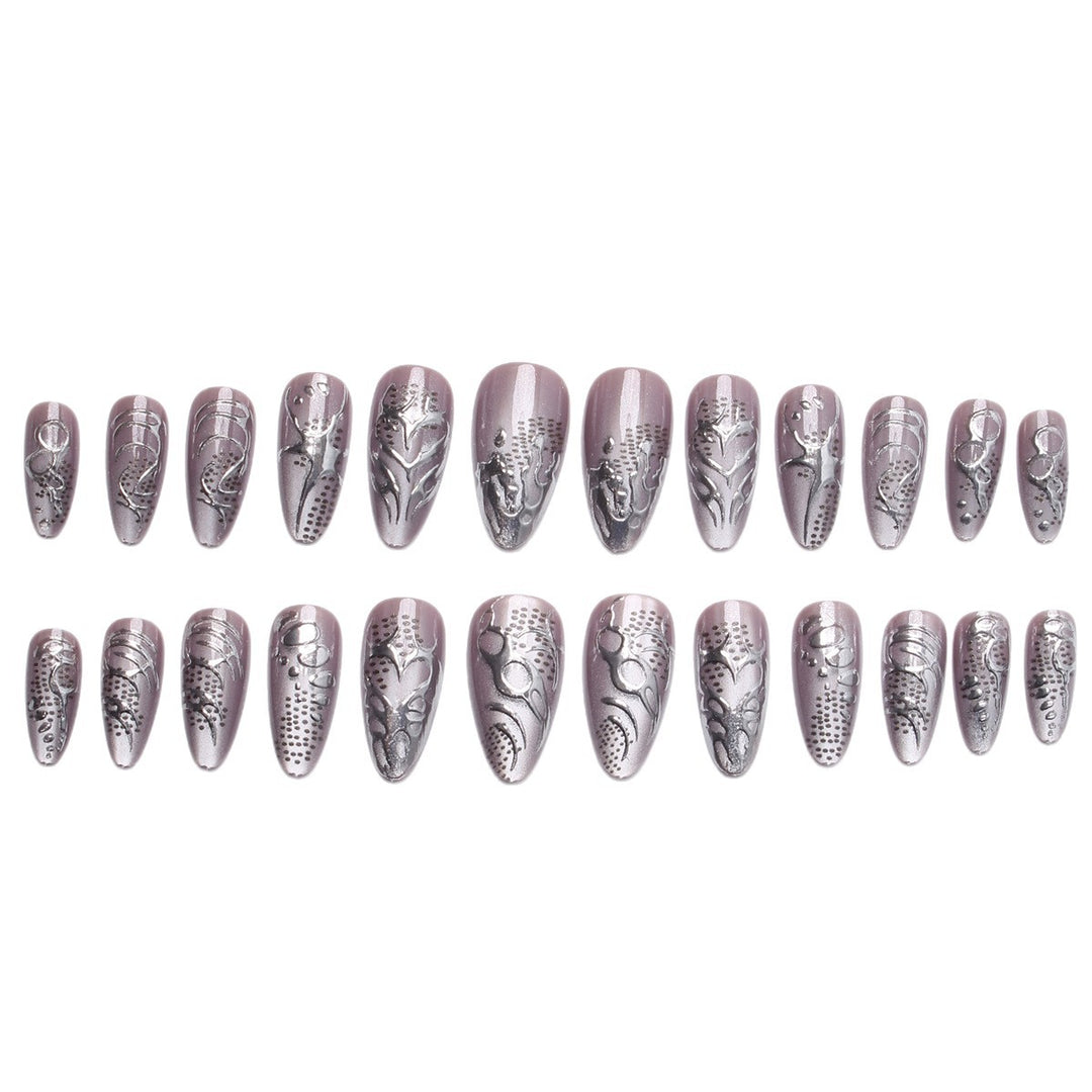 Acrylic nail kit with extravagant 3D designs and glamorous embellishments Kalsten
