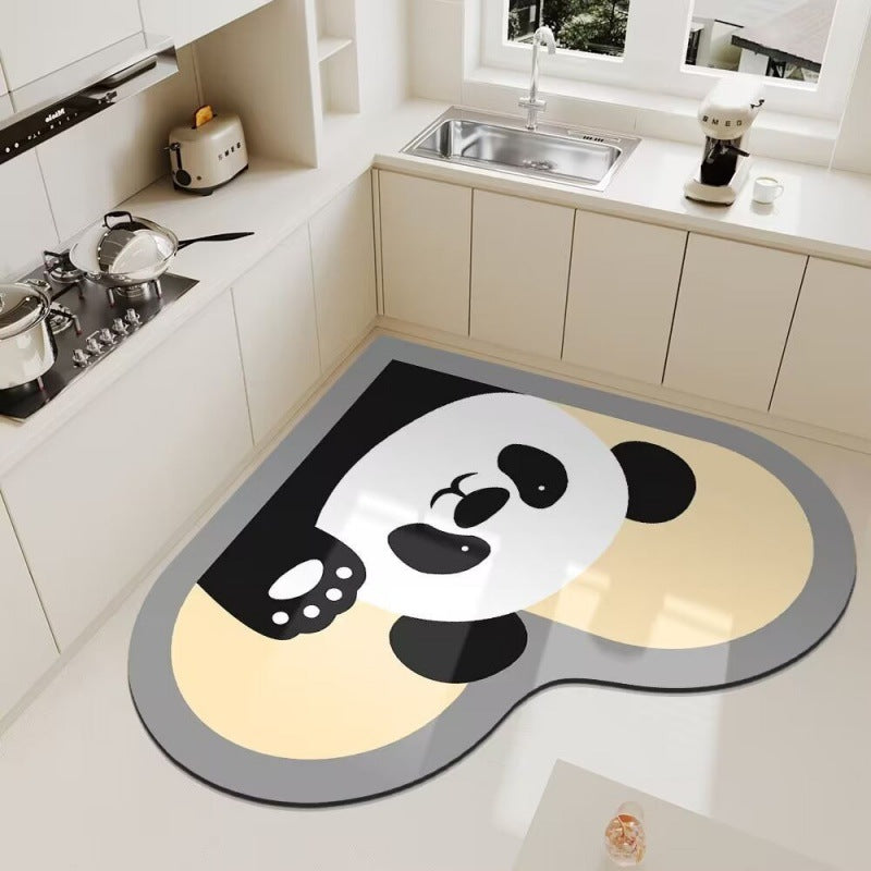 Cute Panda Themed Kitchen Floor Mat Kalsten
