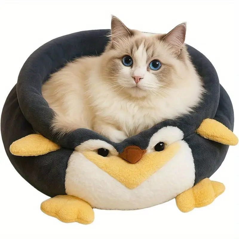 Cozy Penguin-Themed  Lounge  Dog Bed