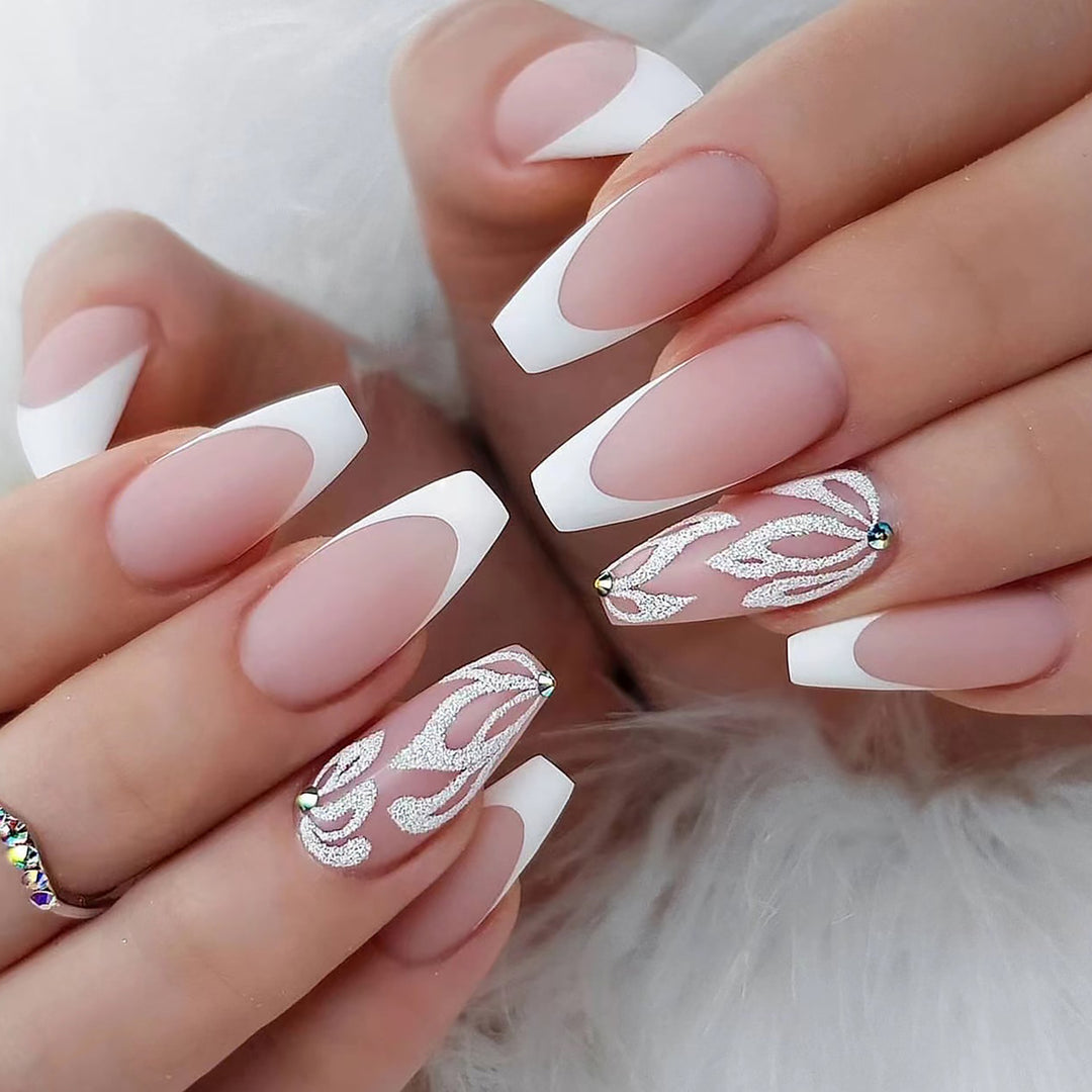Artfully designed acrylic nails with elegant gradient Kalsten