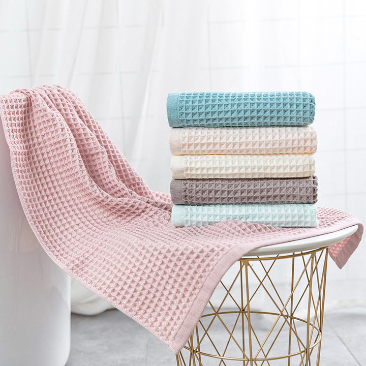 Women Waffle Fabric Bath Towel Kalsten