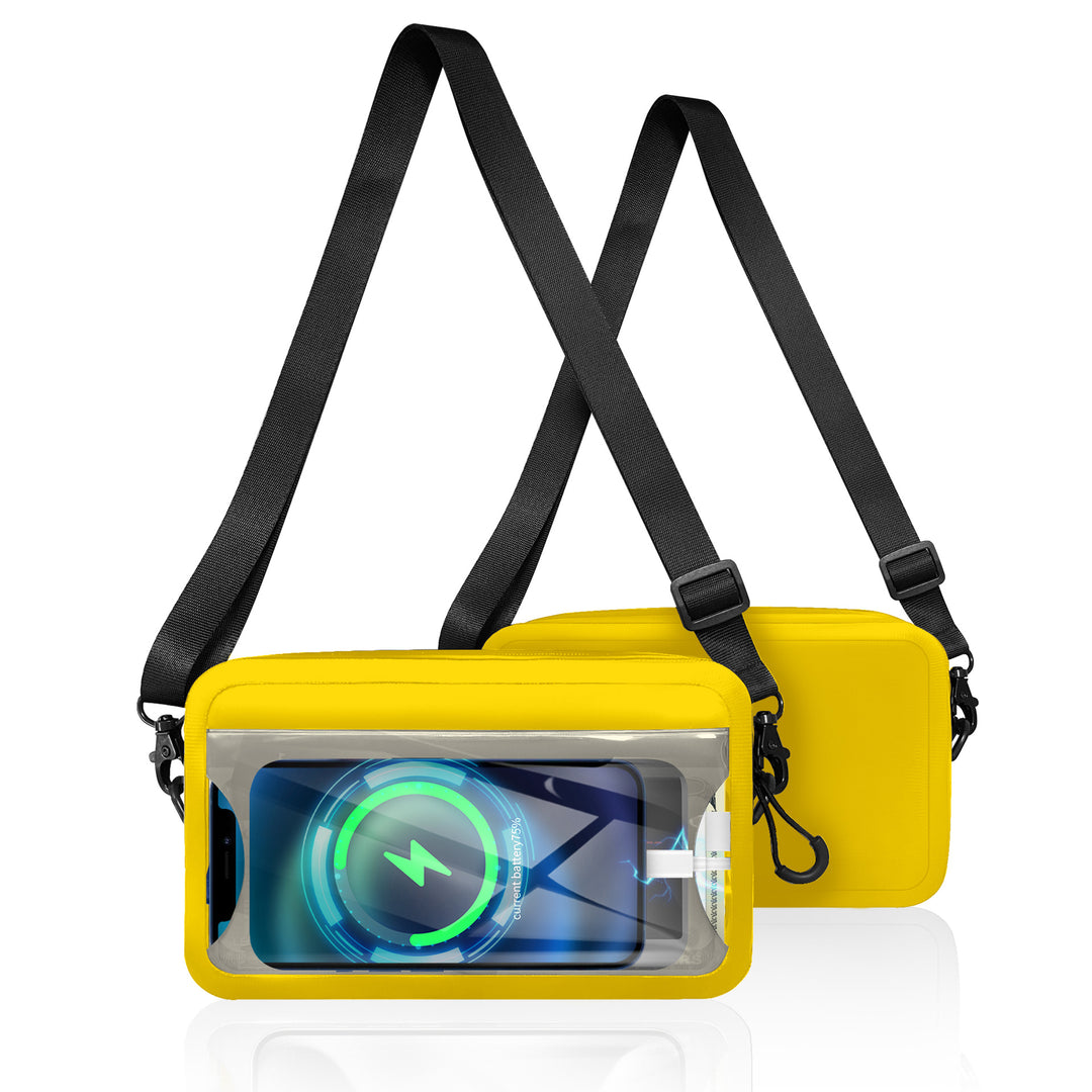 Waterproof shoulder bag with transparent smartphone case Kalsten