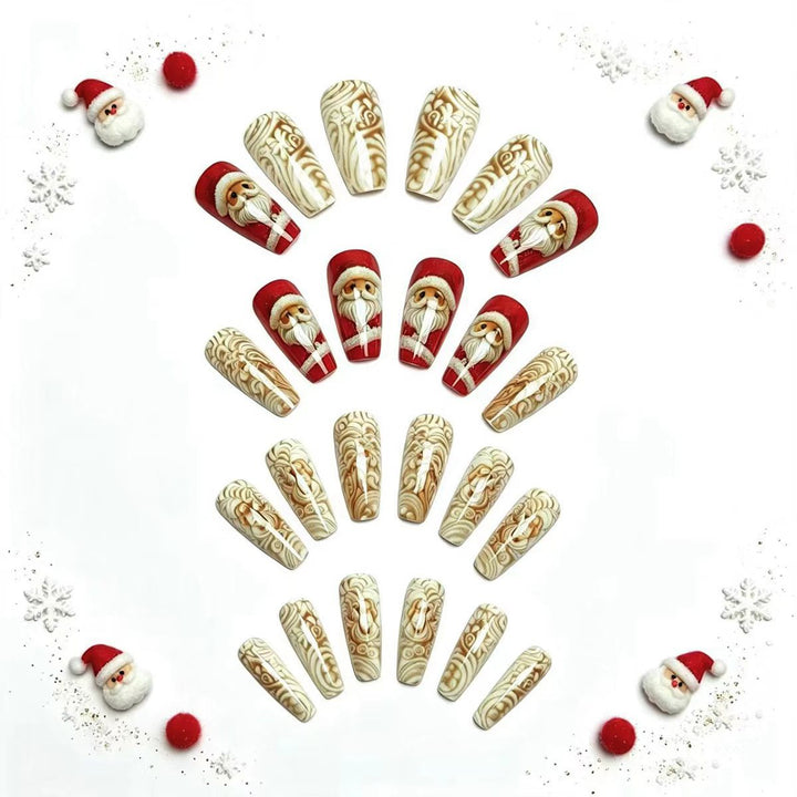 Christmas nail art with festive Santa motif Kalsten
