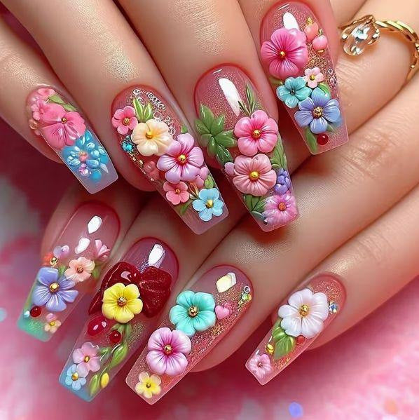 Floral 3D Nail Art Set Kalsten