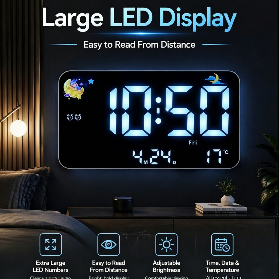 Digital alarm clock with projection and temperature display Kalsten