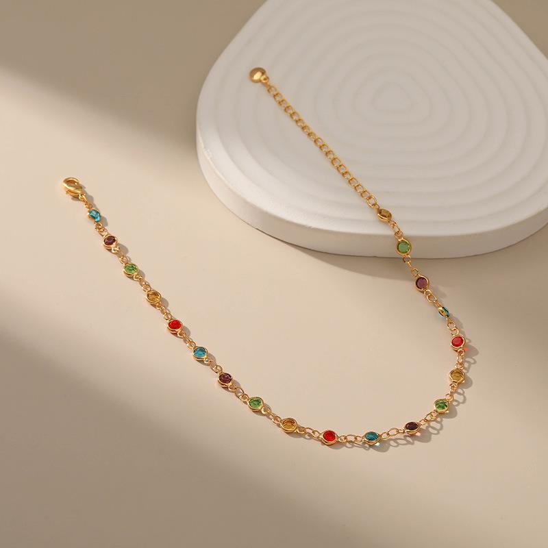Colorful Gemstone Ankle Bracelet Kalsten