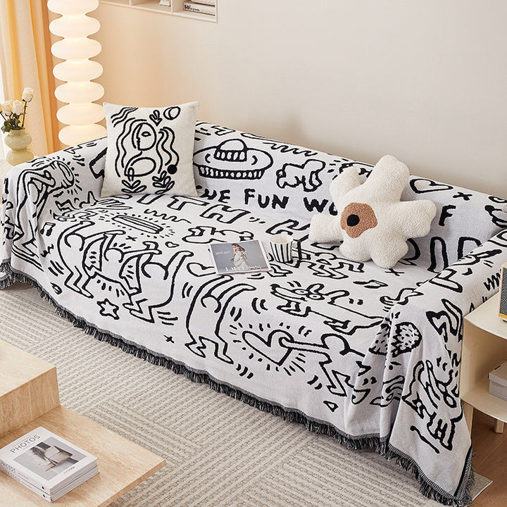 Cozy Geometric Pattern Throw Blanket