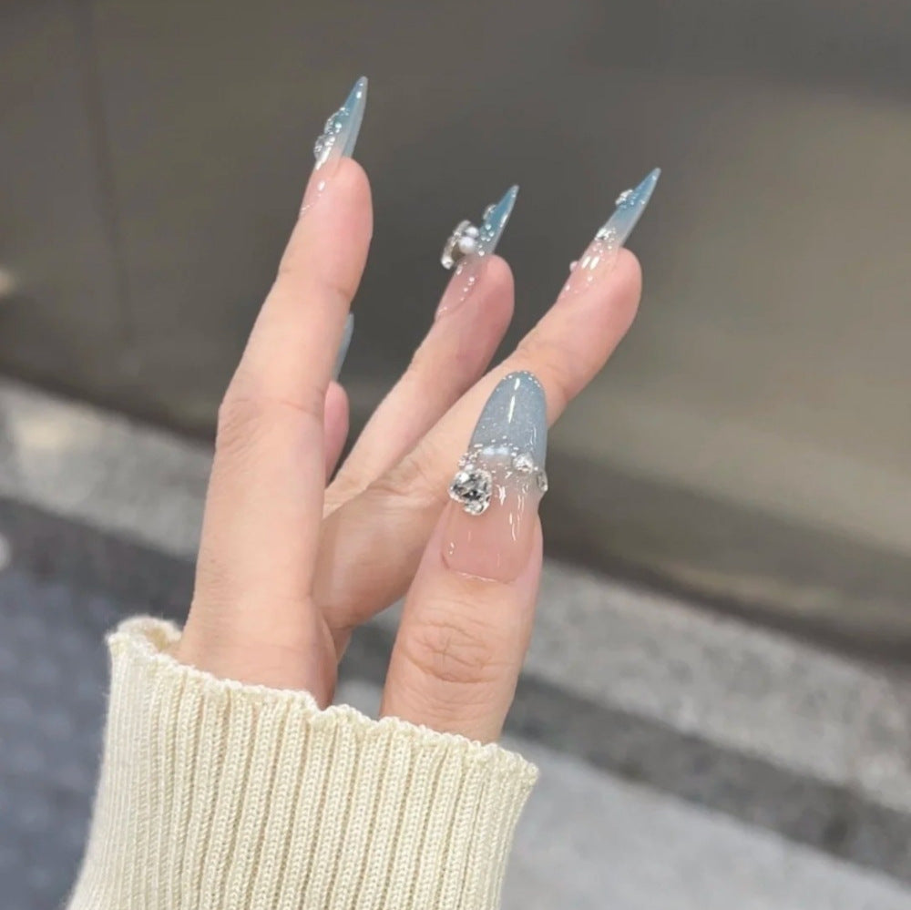 Artificial nails with modern glitter design Kalsten