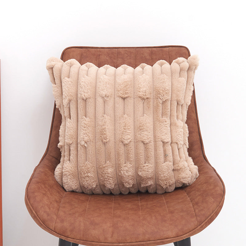 Plush Textured Decorative Cushion