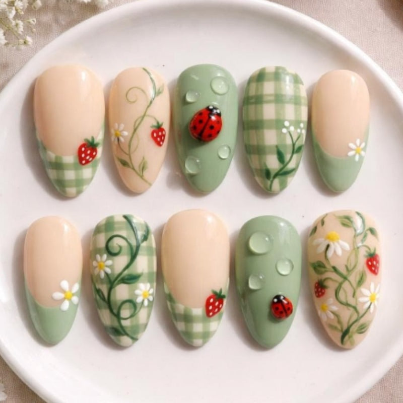 Artistic Natural Press-On Nails Set Kalsten