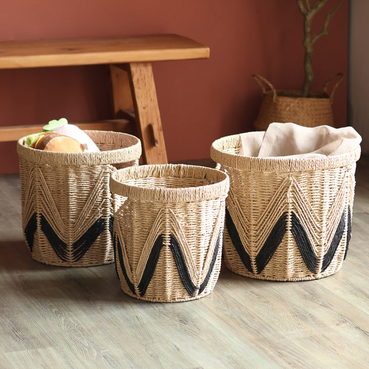 Handbag made of braided natural material Kalsten