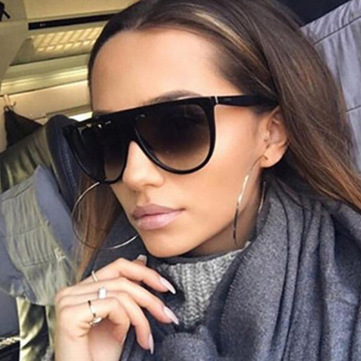 Ladies trendy oversized sunglasses with stylish transparent frame Kalsten