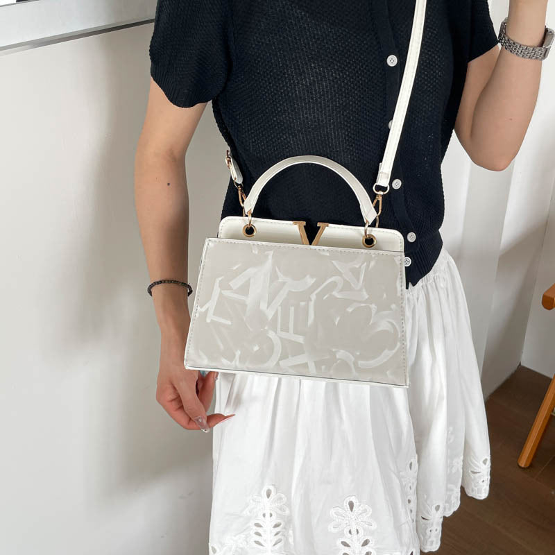 Glossy Structured Handbag
