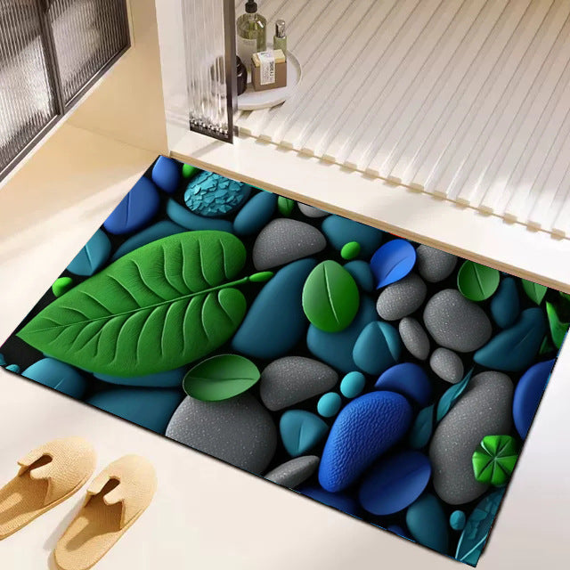 Artistic Garden-Themed Floor Mat