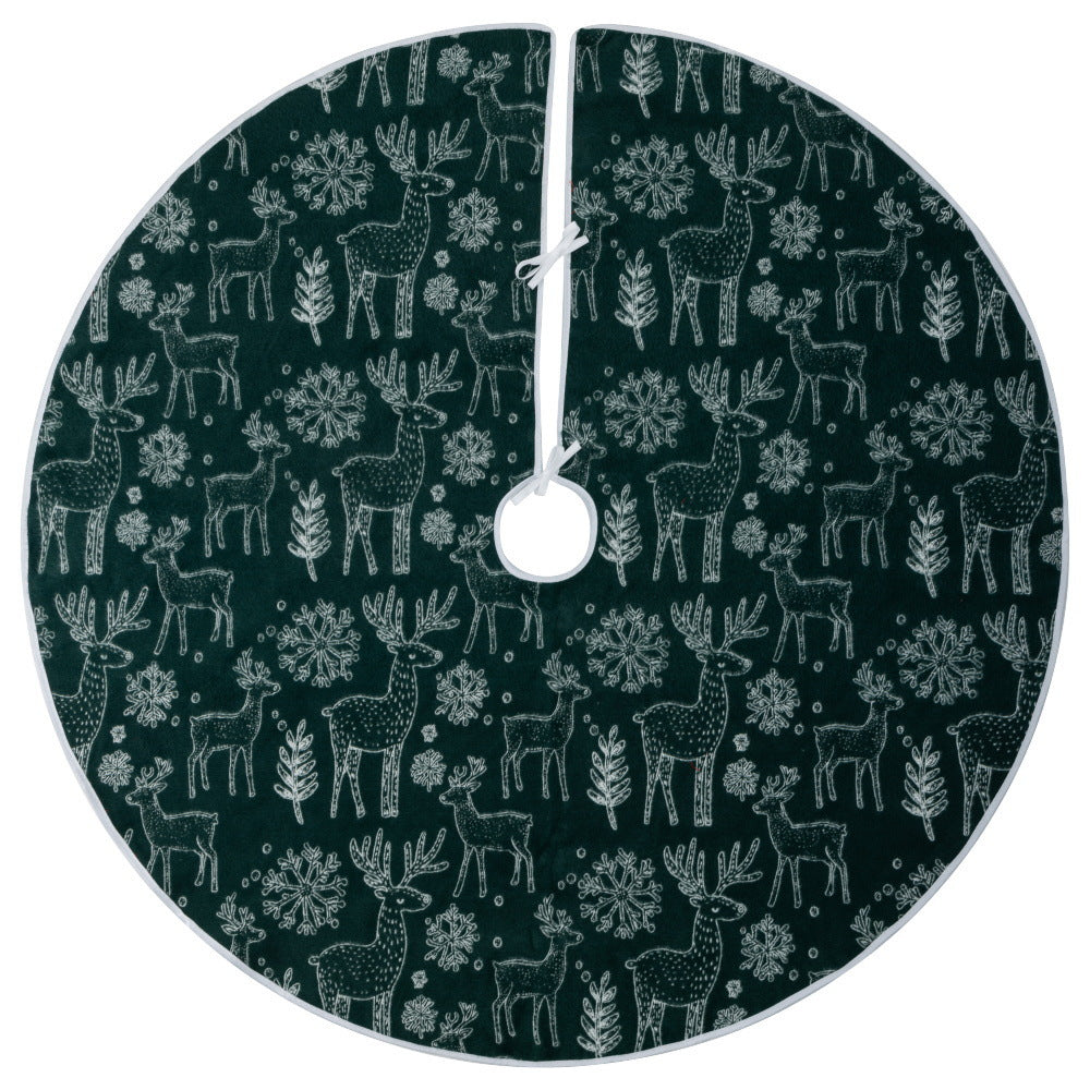 Festive Reindeer Pattern Christmas Tree Skirt