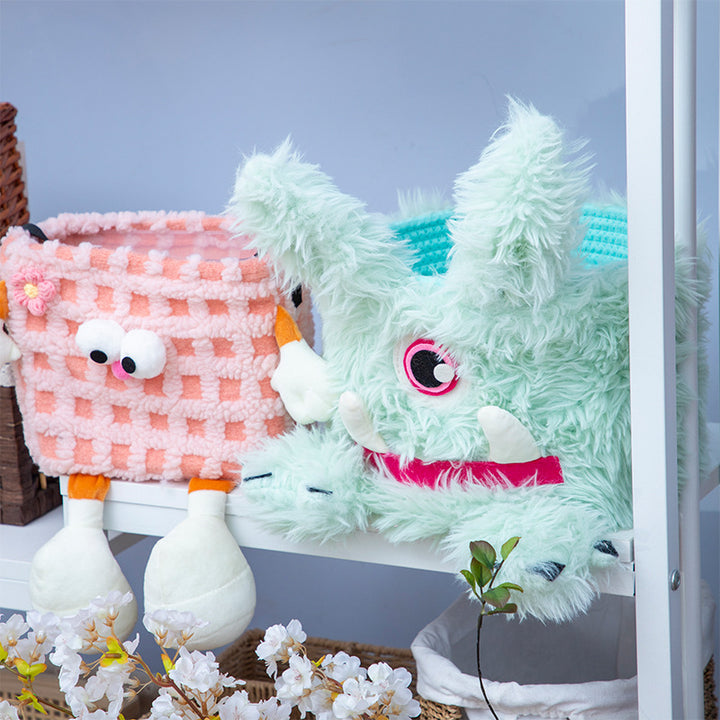 Playful storage basket with animal motif Kalsten