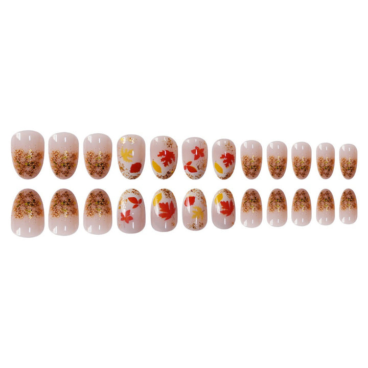 Autumn-Themed Press-On Nail Set Kalsten