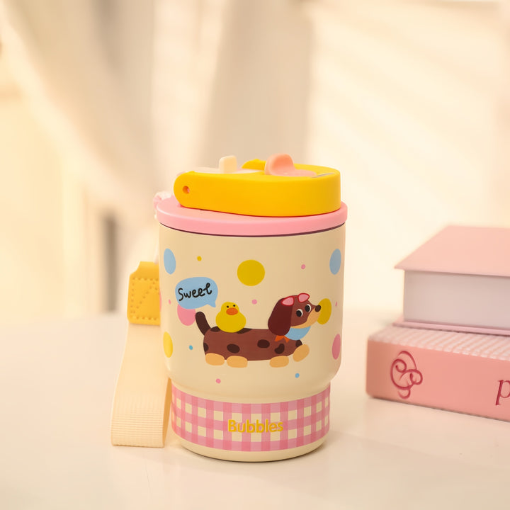 Women's Child-Friendly Drinking Bottle with Cute Dog Motif Kalsten