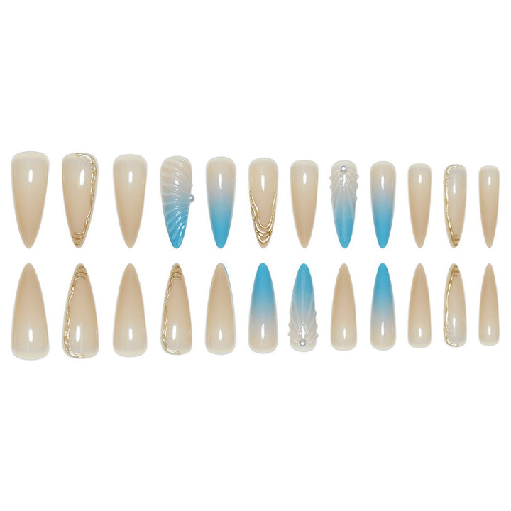 Sculpted Acrylic Press-On Nail Art Extensions Kalsten