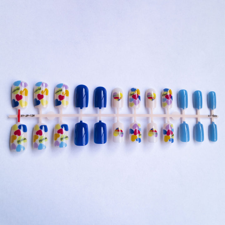 Creative Heart-Themed Nail Art Kit