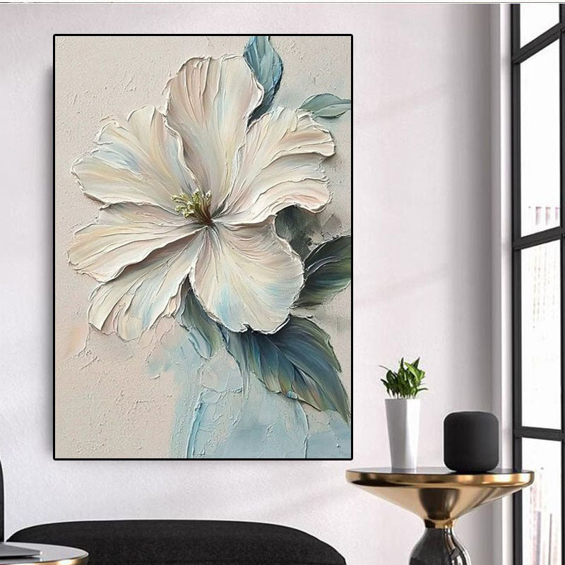 Textured Floral Canvas Wall Decor