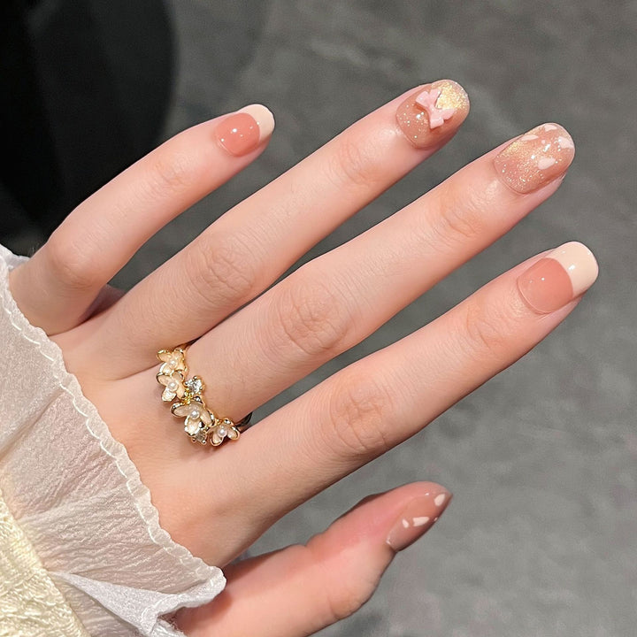 Artistic Nail Design with Cute Bows Kalsten