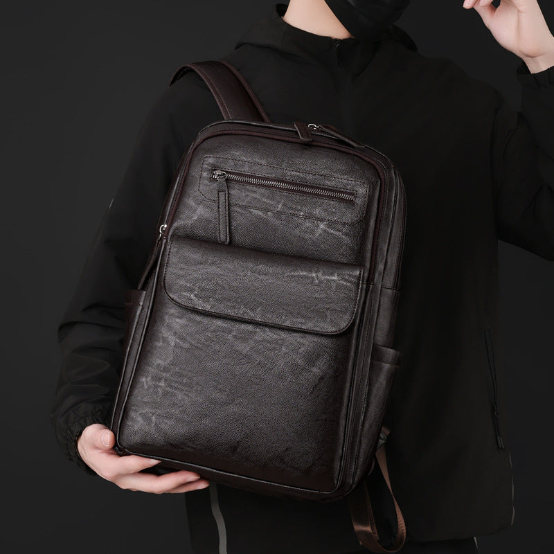 Durable Leather Laptop Backpack