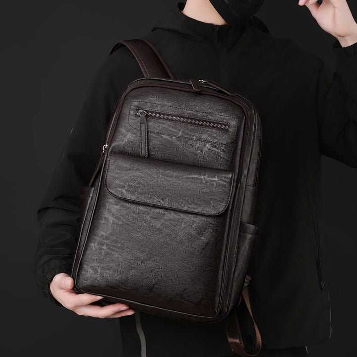 Durable Leather Laptop Backpack