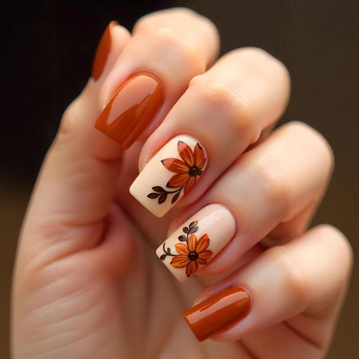 Creative Nail Art with Exotic Leaf Design Kalsten
