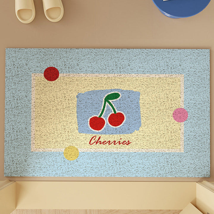 Decorative Apple Themed Floor Mat for Home