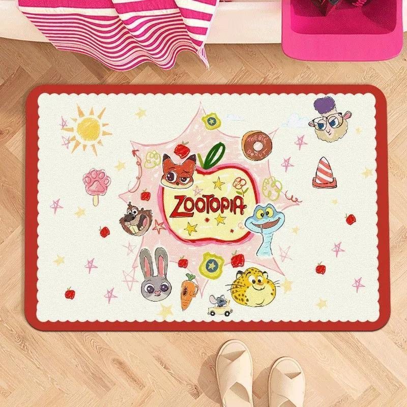 Cartoon Character Plush Mat for Interiors
