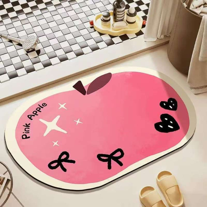 Playful Fruit-Themed Bath Mat