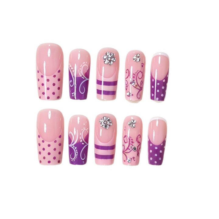 Decorative Long Acrylic Nail Art Tips Kalsten