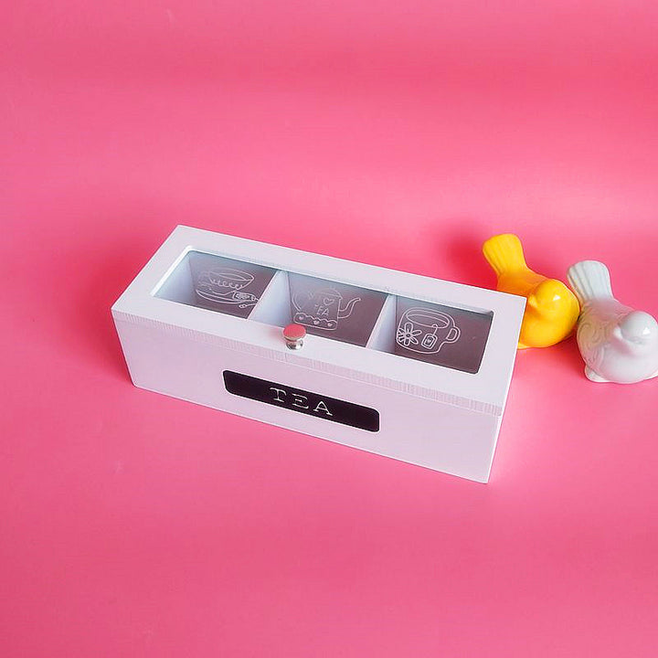 Elegant Wooden Tea Storage Box