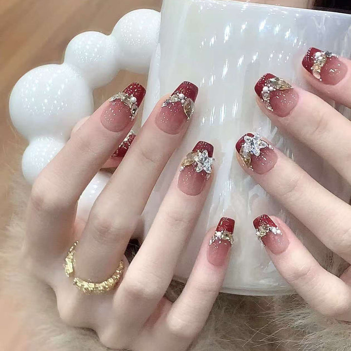 Ombre Long-Stiletto Press-On Nails Set Kalsten