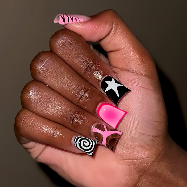 Creative Abstract Nail Art Extensions Kalsten