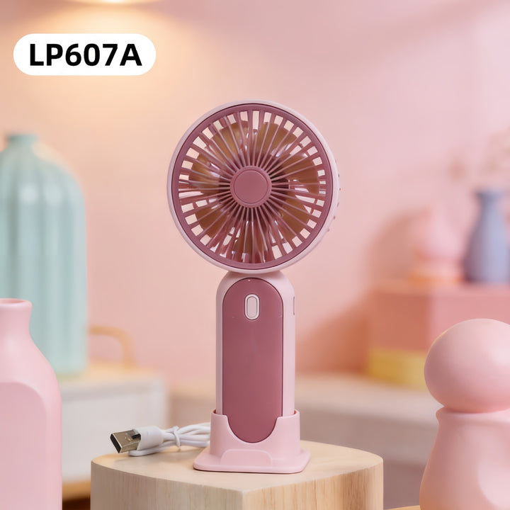 Ladies portable mini fan with USB connection and ergonomic design Kalsten
