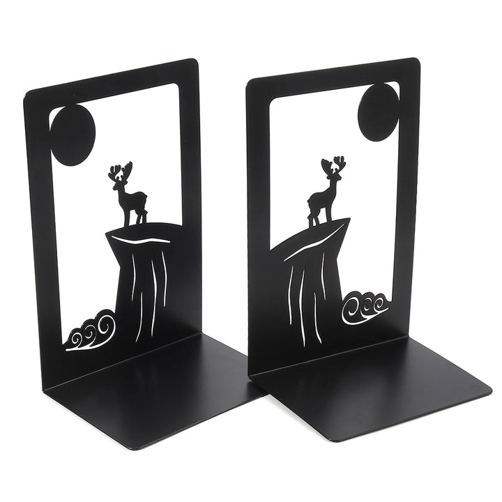 Artistic Deer-Themed Book Ends
