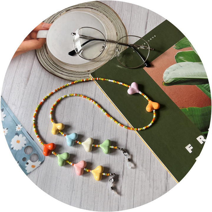 Colorful Heart Beaded Eyewear Chain Kalsten