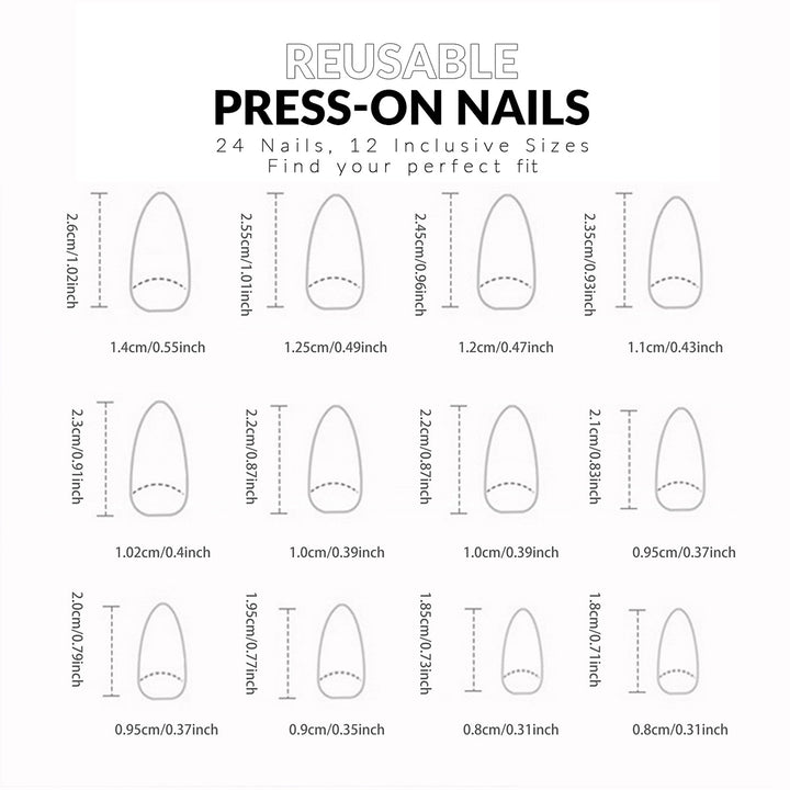 Decorative Floral Press-On Nail Tips Kalsten