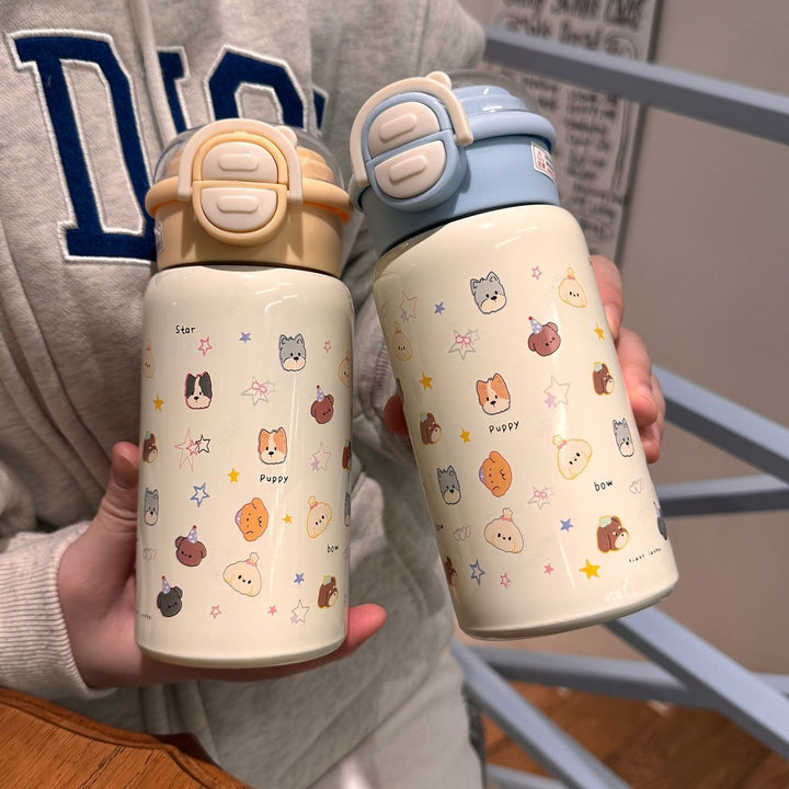 Ladies water bottle with cute animal motifs and safe closure system Kalsten