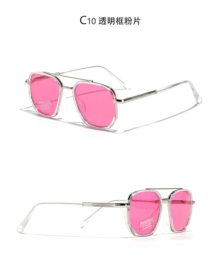 Women's Square Sunglasses with Polarized Lenses and Elegant Metal Frame Kalsten